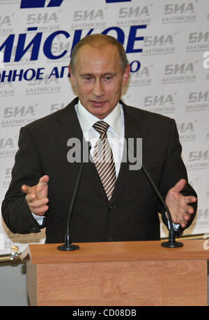 Vladimir Putin is out on video as a judo master. `Let`s Learn Judo with Vladimir Putin` is the product of collaboration between Putin - a black belt - and former World and Olympic judo champion Yasuhiro Yamashita. Pictured: Russian Prime-minister Vladimir Putin at the presentation of `Let`s learn ju Stock Photo